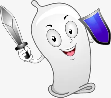 拿着盾牌的卡通套套免抠