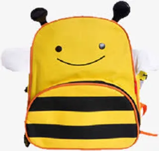 春天黄色可爱书包免抠