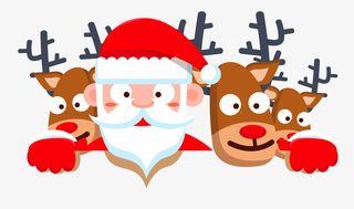 圣诞节圣诞老人圣诞鹿免抠