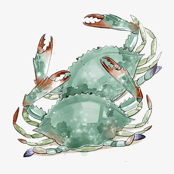 绿色螃蟹免抠