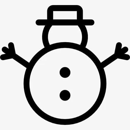 雪人的围巾和帽子图标免抠