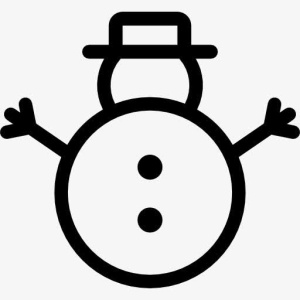 雪人的围巾和帽子图标免抠