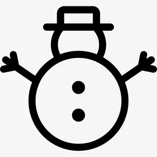 雪人的围巾和帽子图标免抠