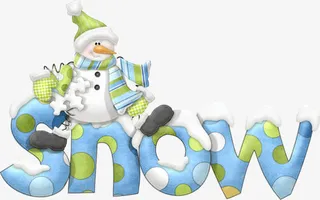 卡通节日装扮雪人免抠