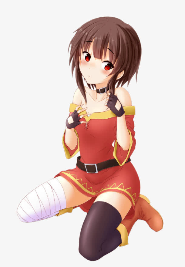 创意效果合成立绘长发小女巫免抠