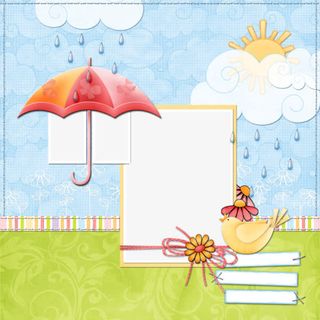 手绘卡通背景相框