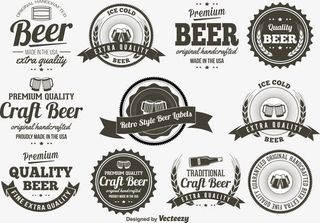 矢量啤酒瓶盖免抠