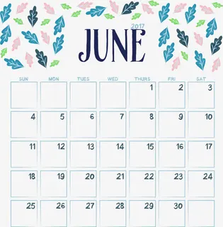 六月计划日历表免抠