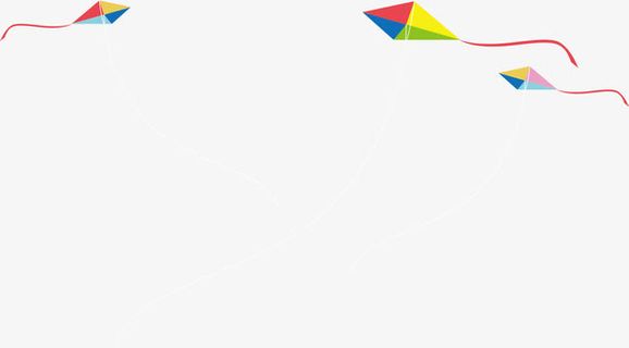 小清新多彩风筝免抠