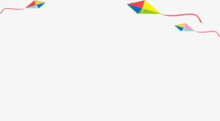 小清新多彩风筝免抠