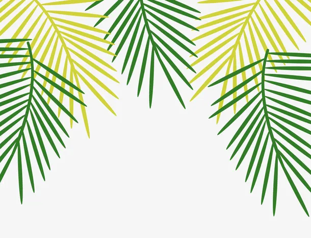 小清晰绿色植物矢量图免抠