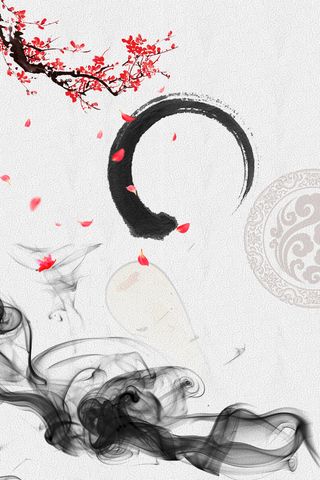 中国风古韵水墨画平面广告高清