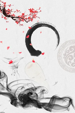 中国风古韵水墨画平面广告高清