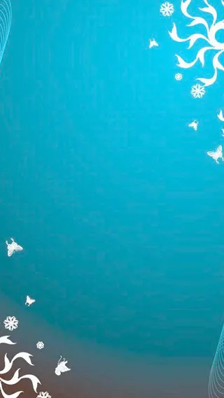 清新蓝色背景下的白色边框H5背景高清