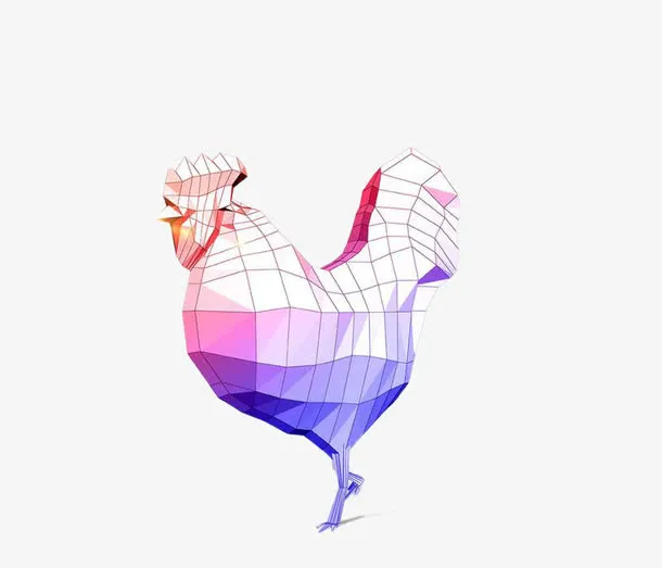 多边形拼接公鸡免抠