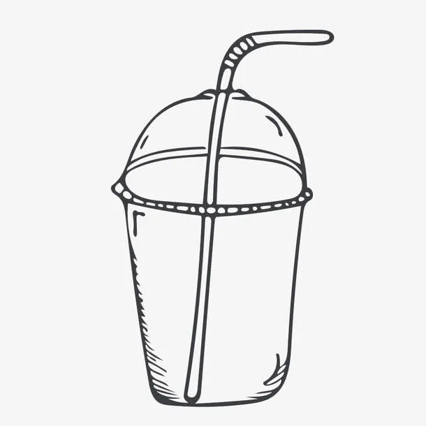 奶茶插画简笔画免抠