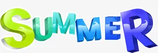 summer艺术字免抠