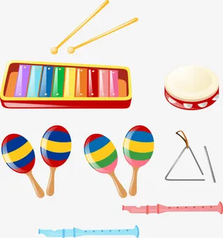 矢量手绘乐器免抠