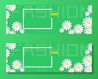 春季上新绿色扁平banner高清