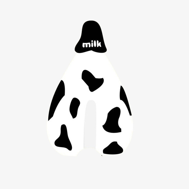 卡通可爱的牛奶瓶设计免抠