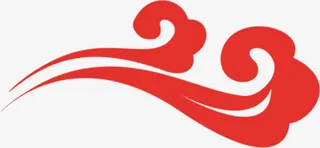 中秋节红色中国风祥云免抠