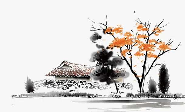 中国风水彩画免抠