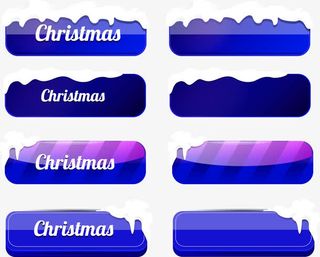 2017蓝色圣诞节节日元素免抠