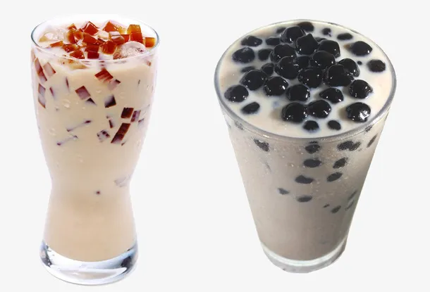 新鲜珍珠奶茶免抠