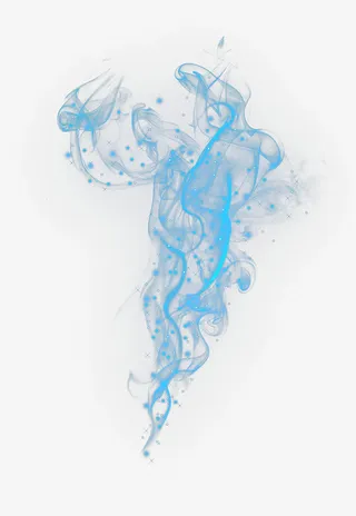 蓝色漂浮烟雾免扣PNG免抠