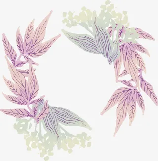 渐变色浪漫标题框免抠