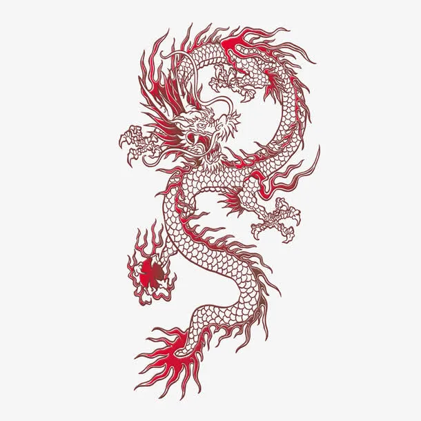 红色龙的素材免抠