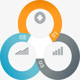 环形拼接步骤素材免抠