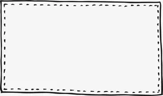 虚线实线手绘边框免抠