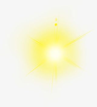 黄色卡通艺术亮光光效免抠