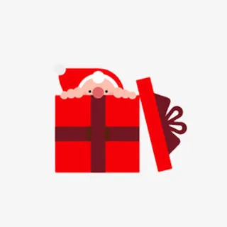 圣诞老人礼盒免抠 圣诞老人礼盒免抠