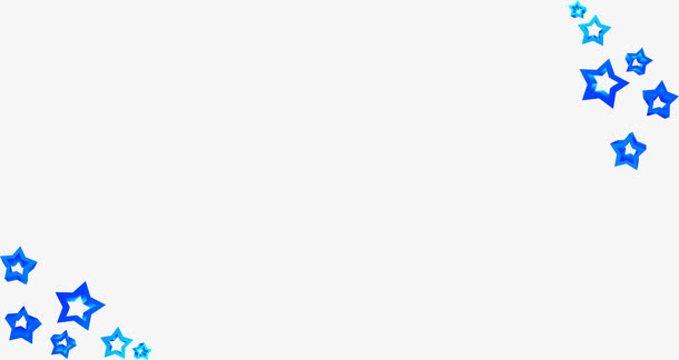 蓝色闪亮星星电商装饰免抠