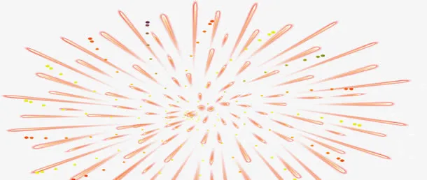 手绘节日海报效果烟花图免抠