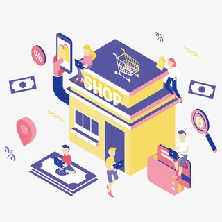 可爱商店2.5D卡通免抠