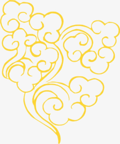 黄色花纹免抠