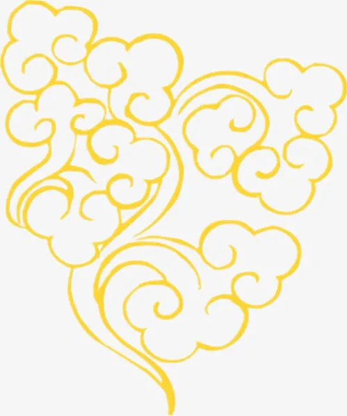 黄色花纹免抠