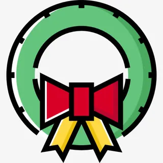 圣诞花环图标免抠