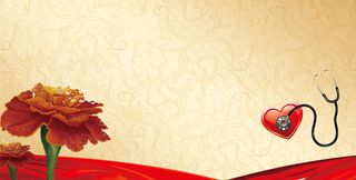 康乃馨简约医院宣传海报背景素材高清