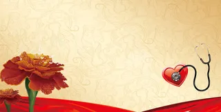 康乃馨简约医院宣传海报背景素材高清