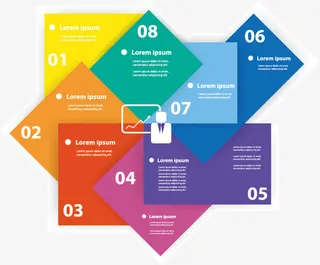 矢量简单几何拼接免抠