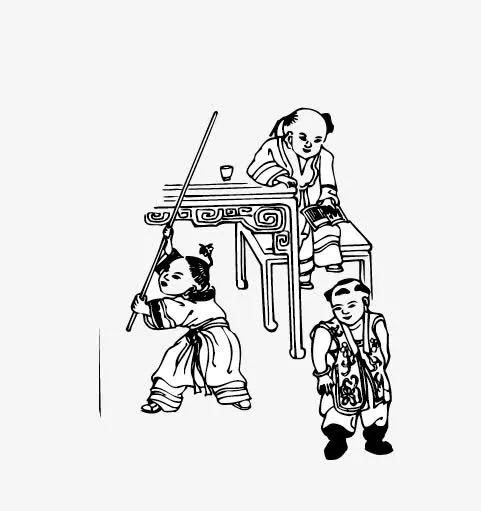 矢量古人免抠