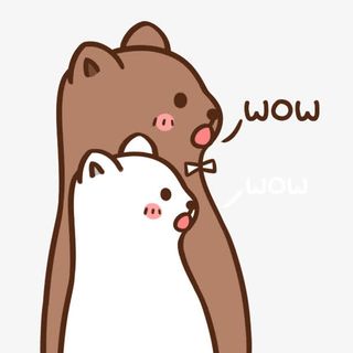 哇哦wow卡通可爱熊装饰免抠