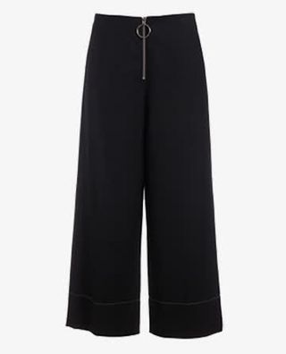 黑色阔腿裤免抠