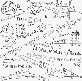 数学方程式公式免抠漂浮几何图元素