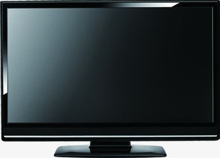 春天手绘黑色电视免抠