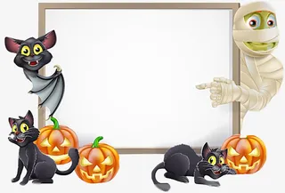 万圣节南瓜黑猫木乃伊免抠元素免抠